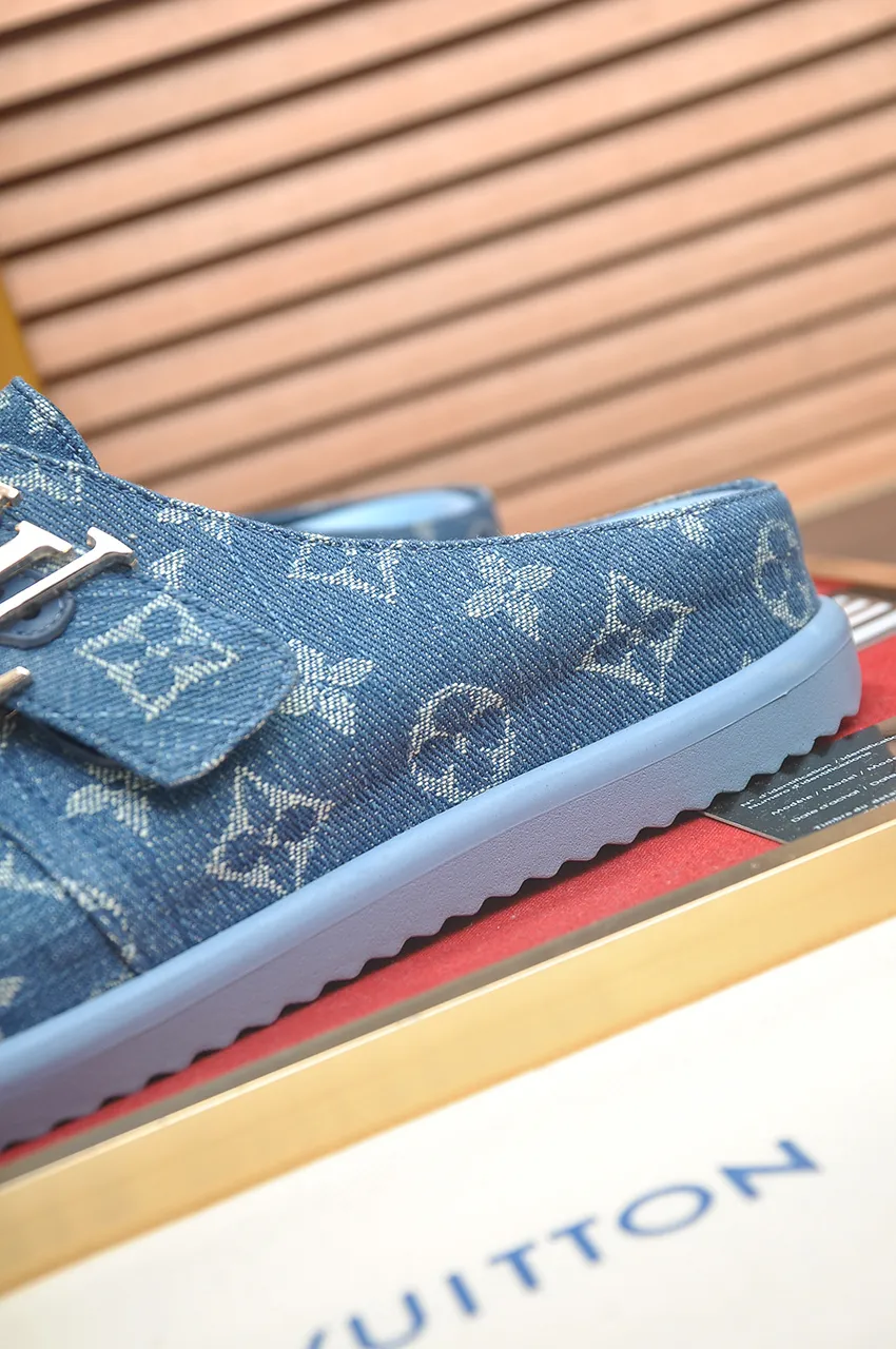Men's men's shoes 💰520💶[LOUIS VUITTON] (cowhide lining) new style 🍀LV Louis Vuitton * - top version of LV classic semi-slip trendy shoes! Made of imported original cow suede cowhide, with a first layer of comfortable cowhide lining inside! Original wear-resistant rubber outsole! High quality products! Code number 38-45 (45 customized)